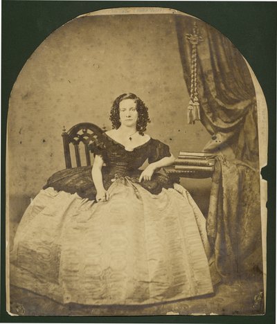 Full-length Portrait of a Seated Woman in a Dress by Unknown